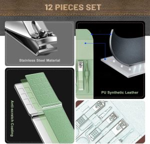 12 Pcs Manicure Pedicure Kit – Care From Home – Best Quality Manicure Pedicure Kit (random Color)
