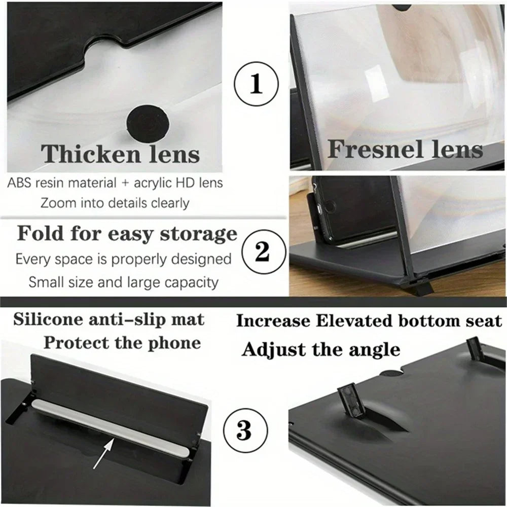 Multi functional mobile phone amplifier, high-definition screen magnifying glass, anti blue light and eye protection